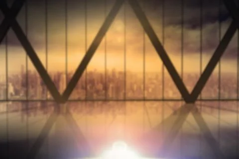 Reflection of architectural feature on flooring Ilustración de archivo