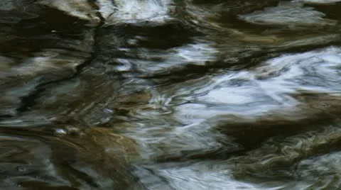 Reflection of beam of light and sky on a surface water. Stock Footage 8929919