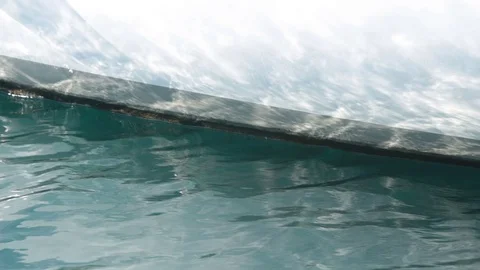 Reflection of boat and sea or lake Stock Footage 71085527