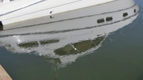 Reflection of a Boat in Water Video stock 87971311