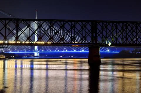 Reflection bridge Stock Photos