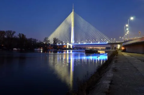 Reflection bridge Stock Photos