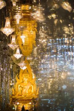 The reflection buddha Foto stock