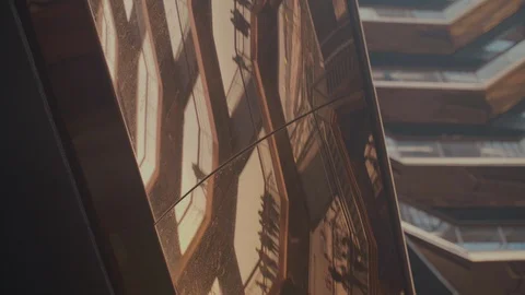 Reflection on building in New York Stock Footage 120530747