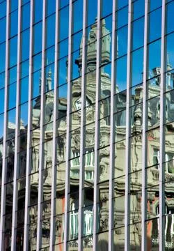Reflection in building Stock Photos