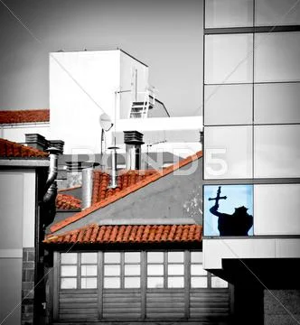 Reflection in building Stock Photos