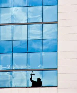 Reflection in building Stock Photos