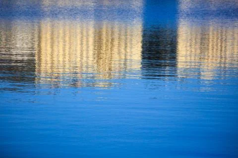 Reflection of a building on the surface of water Fotos de archivo