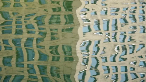Reflection of a building in the water. Stock Footage 87638963