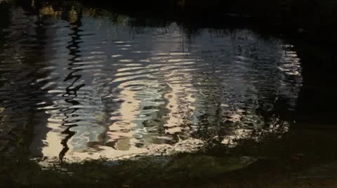 Reflection of buildings in the lake Stock Footage 8909367