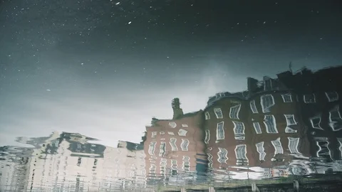 Reflection of buildings on River Lee, Cork, Ireland Stock Footage 112765192