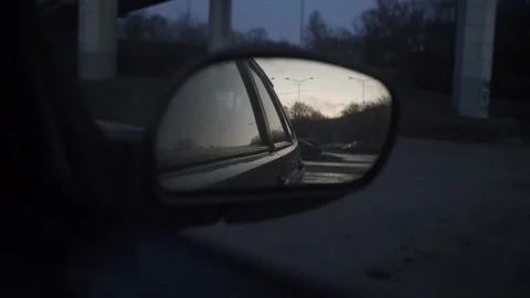 Reflection of the car in the mirror. Stock Footage 150107651