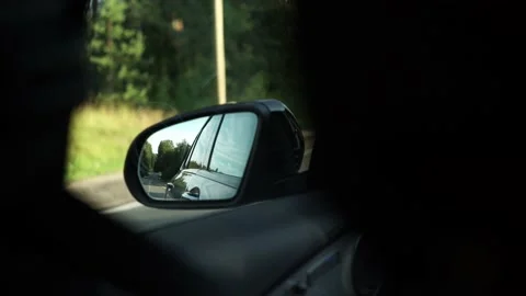 Reflection of the car mirror. Stock Footage 150107988