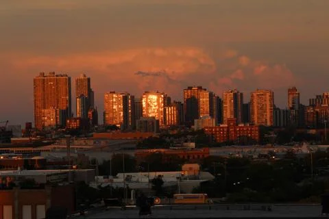 Reflection off Chicago High-rises Stock Photos