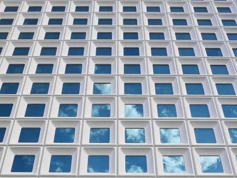 Reflection city clouds sky pattern architecture wallpaper Stock Photos
