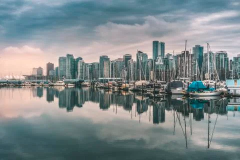 Reflection of city downtown Stock Photos