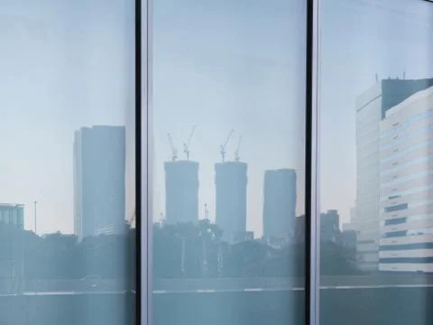 Reflection of the city Stock Photos