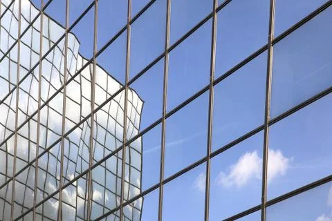 Reflection of cloud and blue sky Stock Photos