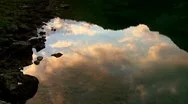 Reflection Of Clouds On The Surface Of The Water Time Lapse Stock Footage