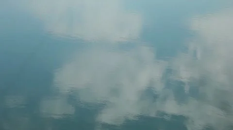 Reflection of clouds in water. Stock Footage 12467694