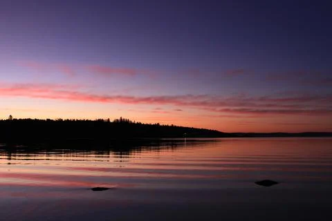 Reflection of clouds in the water - Lysaker Stock Photos