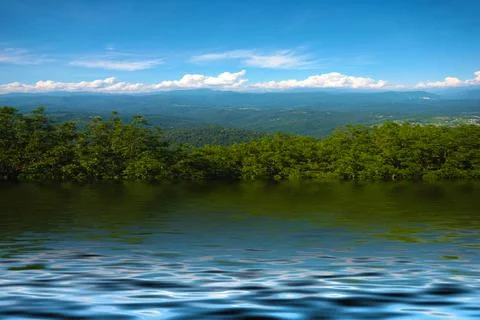 Reflection of cloudy sky Fotos Stock