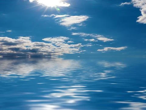 Reflection of cloudy sky Photos
