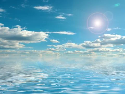 Reflection of cloudy sky 写真素材