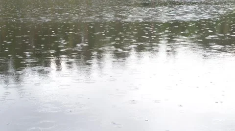 A reflection of a cloudy sky  from the surface of a lake Stock Footage 55725108