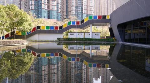 Reflection of a colorful pattern Stock Photos