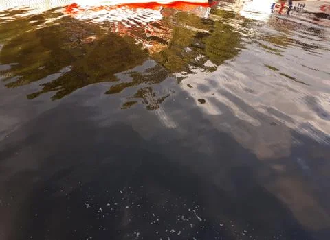 The reflection of colors in the water Stock Photos