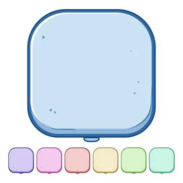 Reflection compact mirror cartoon vector graphic Illustrazione stock
