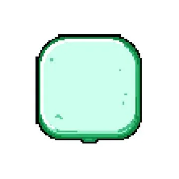 Reflection compact mirror pixel art vector illustration Illustrazione stock