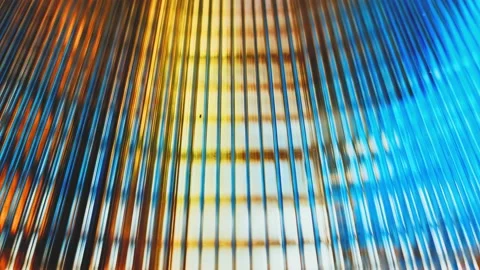 Reflection in a corrugated plastic window Stock Footage 153221539