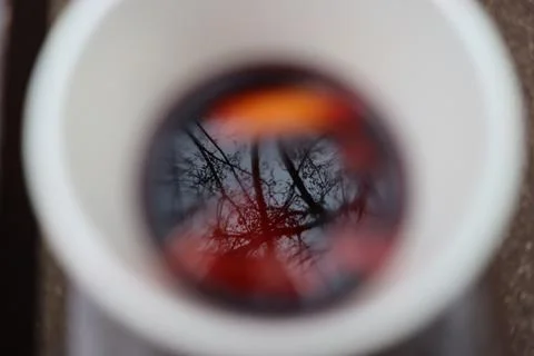 Reflection In A Cup Stock Photos