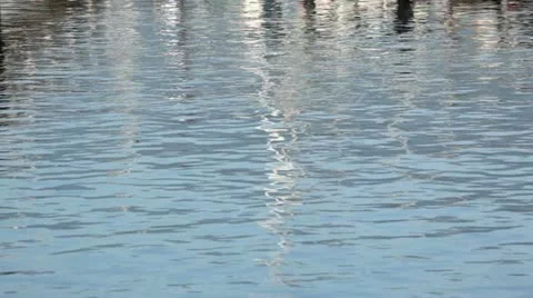 Reflection of a dock in the water Stock Footage 11424318