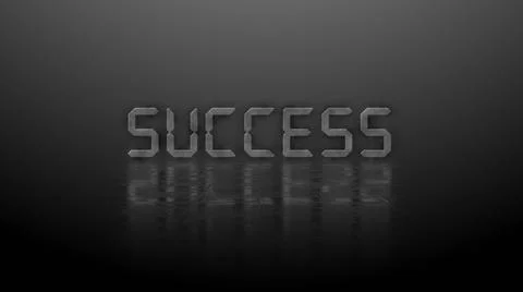 Reflection effects on a structured surface - blurred gray lettering SUCCESS Stock Illustration