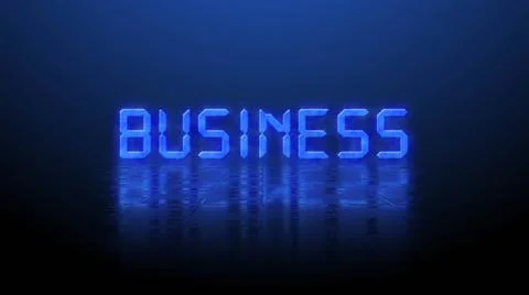 Reflection effects on a structured surface - blurred blue lettering BUSINESS Stock Illustration