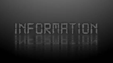 Reflection effects on a structured surface - gray lettering INFORMATION Illustrazione stock