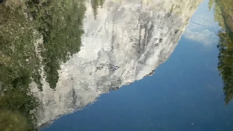 Reflection of El Capitan, Yosemite 库存影片 72276367