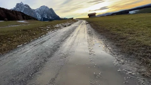 Reflection of the evening landscape in the mountains Stock-Footage 232675734