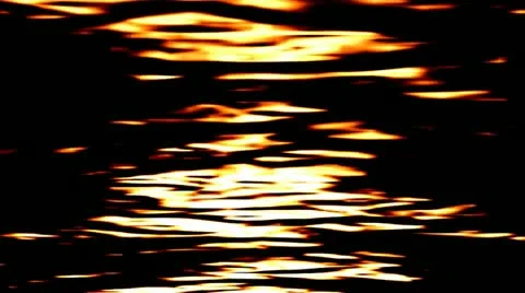 Reflection of fire in water Stock Footage 11258570