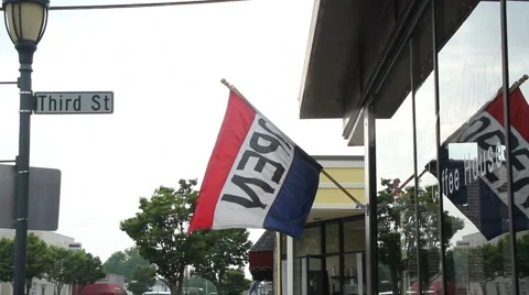 Reflection of a flag 動画素材 5295656