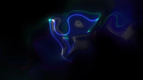 Reflection of flickering colored lights in liquid. Computer generated abstract Stock Illustration