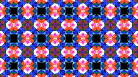 Reflection flower glow white pink orange color on blue violet pollen Stock Illustration