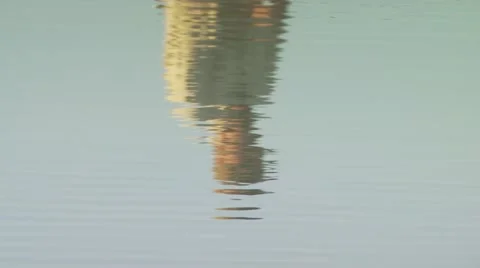Reflection of flyfisher in Gallatin River Stock Footage 55333562