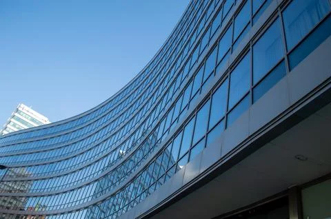 Reflection from glass building Foto stock
