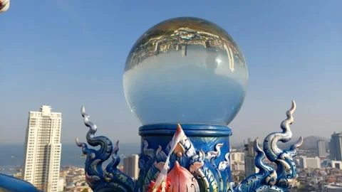 Reflection glass dome Stock Footage 264081196