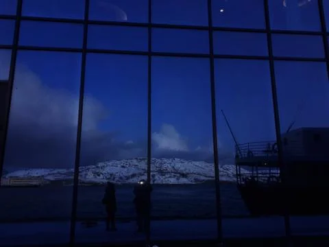 Reflection in the glass Foto stock