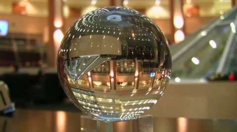Reflection in a glass sphere Stock Footage 50960246